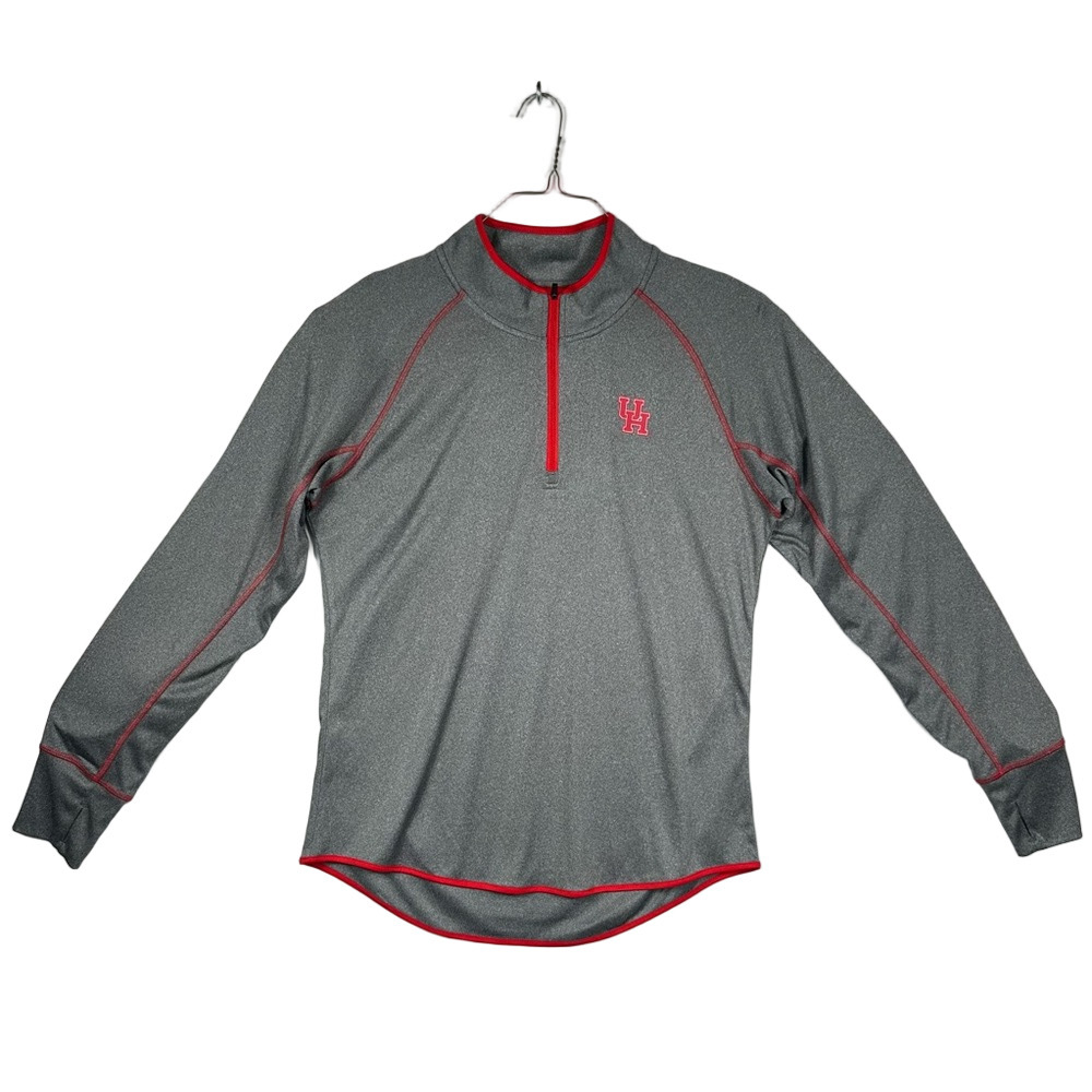 Colosseum University of Houston Women's Gray Pullover Quarter Zip Size XL